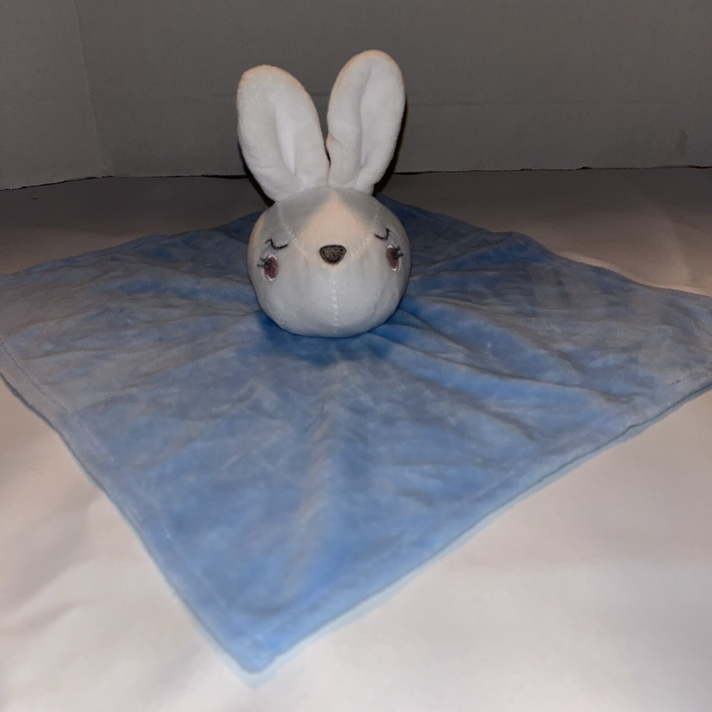 A D Sutton & Sons Bunny Security Blanket Baby Essentials Lovey Plush Rabbit Blue